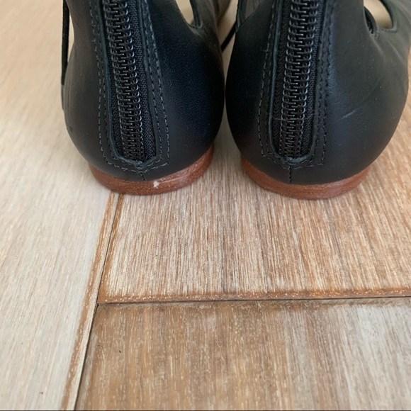 Loeffler Randall Dani Black Lace Up Flat Sandals - Picture 6 of 12